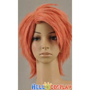 Orange Pink Short Wig Layered Cosplay Wig