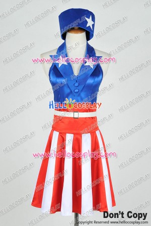 The Avengers Captain America Female Dress Cosplay Costume