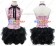 Angel Feather Cosplay Sweet Pink Plaid Dress Costume