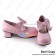 Sweet Lolita Shoes Pink Matte Chunky Charlotte Bow Strap Lace