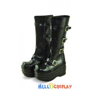 Black Buckles Special Platform Punk Lolita Boots