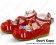 Red White Heart Shaped Buckles Platform Princess Lolita Shoes