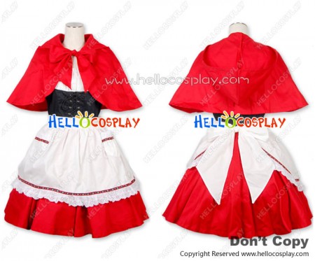 Little Red Riding Hood Cosplay Maid Dress Costume