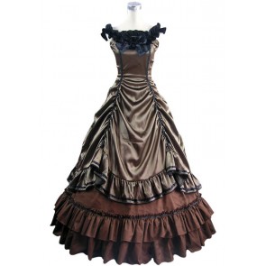 Southern Belle Lolita Ball Gown Chocolate Wedding Dress