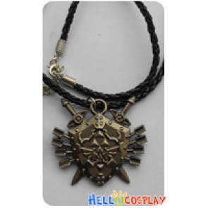 The Legend Of Zelda Cosplay Iceman Arrow Shield Necklace Leather Rope
