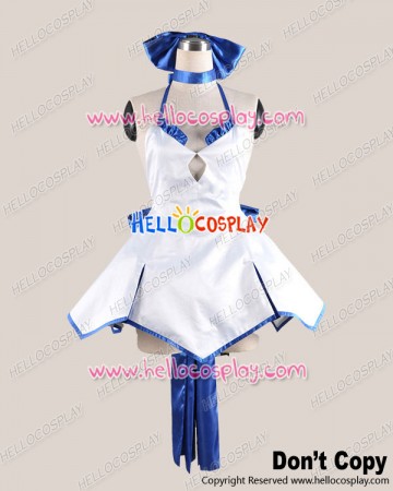 Fate Stay Night Fate Zero Cosplay Saber Blue White Dress Costume