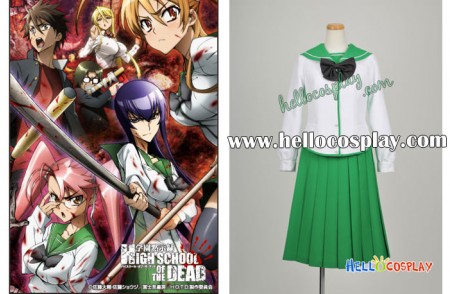 Highschool Of The Dead Cosplay Saeko Busujima Uniform