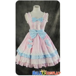 Lolita Gothic Dress Cosplay Costume Bow Cute