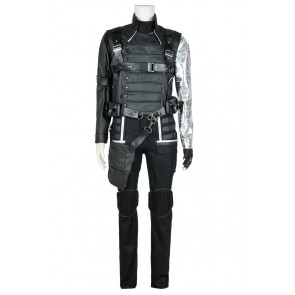 Captain America 2 The Winter Soldier Bucky Barnes Cosplay Costume