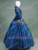 Victorian Lolita Civil War Satin Evening Gothic Lolita Dress Royal Blue