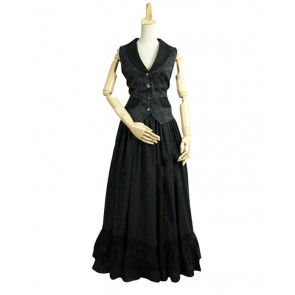 Victorian Lolita Edwardian 1900s Period Gothic Lolita Dress Black