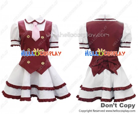 Niconico Cosplay Red School Girl Uniform Formula Costume