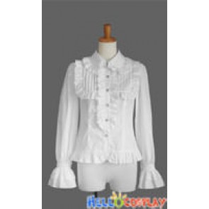 Gothic Punk Lolita White Ruffle Blouse