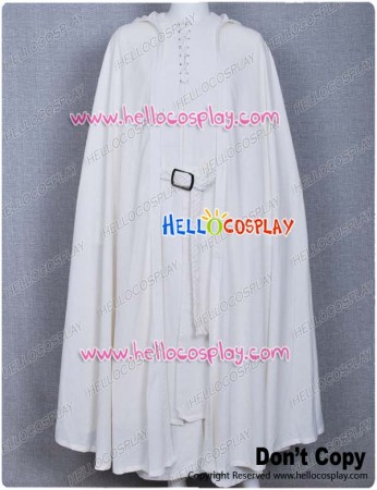 The Lord of the Rings Gandalf Costume White Robe Cape